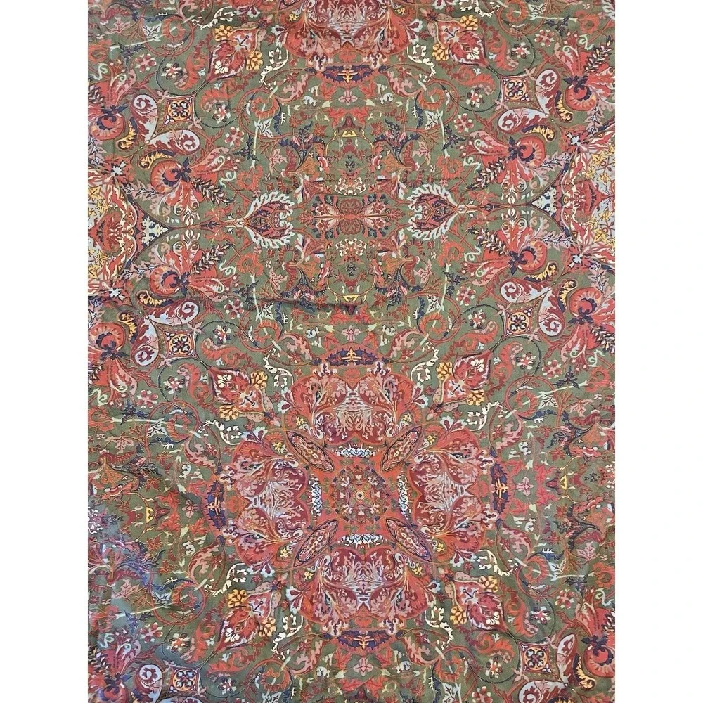 Vintage Ralph Lauren Galahad Red KING Duvet Comforter Cover Bed‎ Sateen Paisley